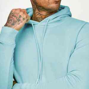 Sweat à capuche en coton pour homme pull avec poche kangourou ourlets côtelés en tissu lourd parfait pour la saison d'hiver - Product Image 5