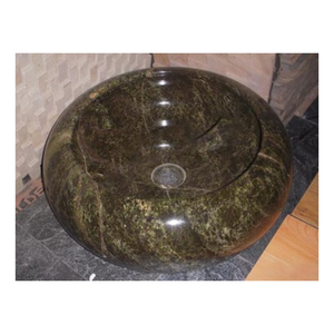 Lavabo de cerámica verde bosque con acabado brillante y diseño minimalista para interiores modernos - Product Image 1