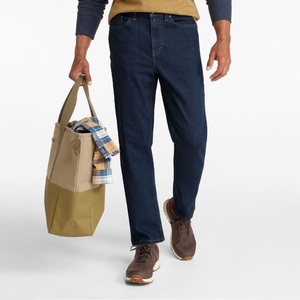 Nuevos Jeans de Mezclilla Azul Claro para Hombre, Corte Holgado, Algodón/Spandex, Cintura Media, 5 Bolsillos, Presillas para Cinturón, Parche con Logotipo, Resistentes al Viento y Transpirables - Product Image 5