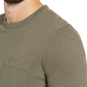 T-shirts respirants à manches courtes 100% coton pour hommes T-shirts vierges fabriqués en usine 250 et 300 T-shirt GSM pour hommes - Product Image 3