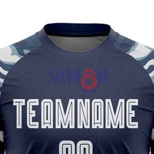 เสื้อฟุตบอลคอวีสำหรับผู้ชายเสื้อยืดลายกราฟิกวินเทจ - Product Image 3