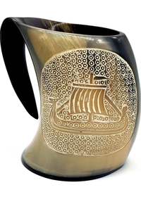 Wholesale Handmade Eco-Friendly Natural Viking Drinking Horn <b>Mugs</b> Premium Quality Custom Size - Product Image 4