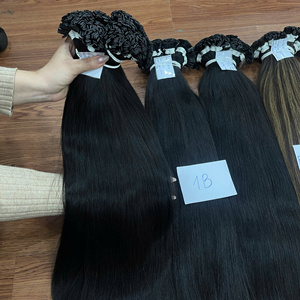Extensiones de Cabello de Keratina de Punta Plana de Doble Trama de Alta Calidad, Tendencia 2026, Cabello Humano Vietnamita - Product Image 1