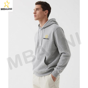 Sudadera con Capucha para Hombre y Mujer, Sudadera Deportiva en Color Gris Claro - Product Image 3