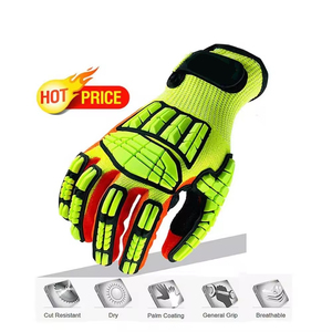 ถุงมือนิรภัยหนังน้ำหนักเบาระบายอากาศทนทานสำหรับงานอุตสาหกรรมป้องกันการสั่นสะเทือนตัดสารหน่วงไฟอุปกรณ์ป้องกันส่วนบุคคล - Product Image 2