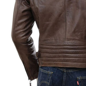 Offre Spéciale High Street Veste vintage confortable pour hommes Veste de motard en cuir de haute qualité Vente en ligne pour l'hiver - Product Image 6