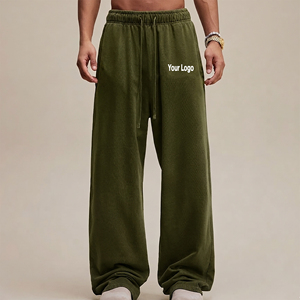 Premium Quality Custom Made Hip Hop Style 100% Cotton Casual Wear Jogging Pants Straight Leg Heavyweight Sweatpants - Product Image 1