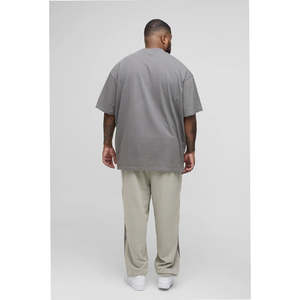 Pantalon droit décontracté à taille élastique avec bande réfléchissante pour homme, polyester uni, séchage rapide, logo personnalisé, pantalon de sport - Product Image 2