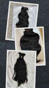 Paquetes de cabello humano ondulado de primera calidad, paquetes de cabello ondulado a granel de trama de máquina virgen cruda Temple, cabello virgen indio crudo de doble trama - Product Image 5