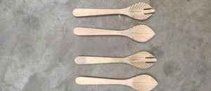 Cubiertos de madera en forma de corazón hechos a medida con cucharas de madera, cuchillos de mantequilla de madera tenedores de madera ideales para tiendas de decoración del hogar - Product Image 4