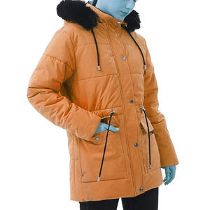 Nouvelle veste parka matelassée à capuche en fourrure pour femme, style matelassé, respirante, écologique, séchage rapide, nylon, grande taille - Product Image 5