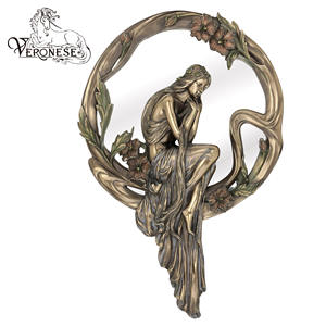 Vase VERONESE DESIGN PRUNUS & PEACOCK en polyrésine et bronze coulé à froid, Art déco, peint à la main, décoration d'intérieur de luxe, figurine - Product Image 6