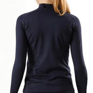 New Summer Quarter Zipper <b>Long</b> <b>Sleeves</b> Casual for <b>Shirts</b> <b>Women</b> Solid Color Quick Dry Breathable Eco-Friendly Cotton Polyester - Product Image 2