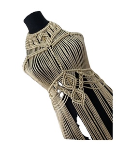 Premium Quality Boho Cotton Hand Woven <b>Festival</b> Clothing Bustier Crop <b>Top</b> Women Macrame Beach Dress - Product Image 1