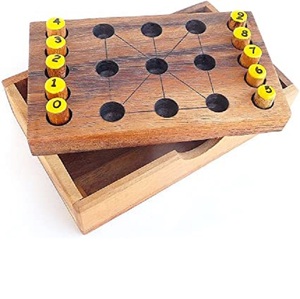 เกมกระดาน Tic Toe คุณภาพระดับพรีเมี่ยมเกมปริศนาขาเหลี่ยมและขาสีเหลืองเกมปริศนา Bole Xoxo เพื่อนเกมโต๊ะ