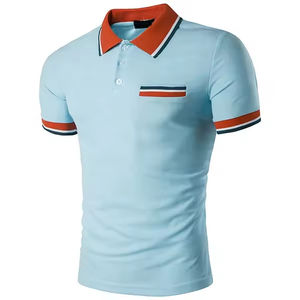 Nouveau modèle T-shirts polo de couleur unie Chemises polo pour homme en tissu doux à séchage rapide Chemises polo pour homme pour l'extérieur - Product Image 3
