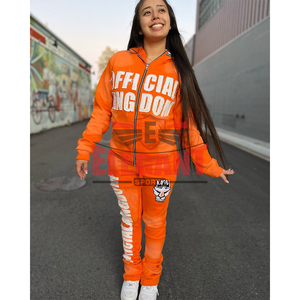 Chándal acampanado lavado con ácido para hombre, logotipo bordado desgastado, Sudadera con capucha y cremallera completa transpirable y conjuntos de pantalones de chándal - Product Image 3