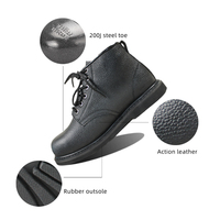 Bottes de travail australiennes en cuir de vache chaussures en cuir coupe moyenne chaussures de sécurité à bout Durable bottes pour le travail de soudage de Construction