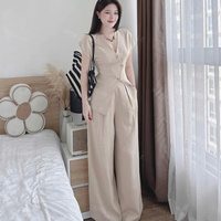Ensemble deux pièces tendance pour femmes, vêtements à prix avantageux, style décontracté naturel, lavable, emballage personnalisé, fabricant vietnamien, ensemble de vêtements pour femmes