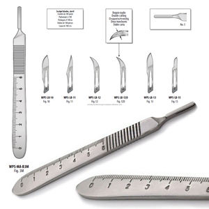 Mango de bisturí BP No. Herramienta Quirúrgica ENT Manual de Acero Inoxidable Reutilizable y Autoclavable con Opción de Logotipo OEM WPS - Product Image 1