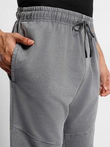 Logo personnalisé délavé au soleil et à l'acide éponge française de jogging en coton épais pantalon de survêtement Streetwear baggy jambe droite Style décontracté - Product Image 4