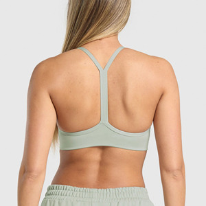 Nouvel arrivage de soutiens-gorge de sport pour femmes, 2 voies extensibles, dos nageur, soutien-gorge de yoga à col en U, soutien moyen, élasthanne/polyester devant - Product Image 3