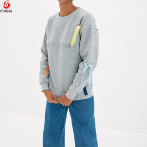 Logo personnalisé Mode Unisexe Sweat-shirt Hiver Multicolore Sweat-shirt Solide Pur Coton Pour Les Femmes - Product Image 2