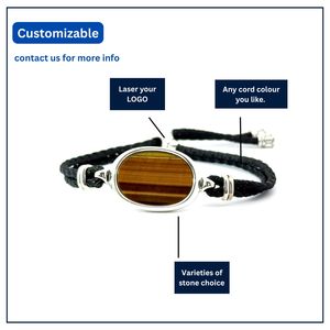 สร้อยข้อมือคริสตัลโอนิกซ์สีดำทรงกลมเงิน 925 |   เชือกประดับลูกปัด |   เครื่องประดับผู้หญิงแบบสั่งทำพิเศษจากโรงงาน (OEM) |   ขั้นต่ำ 1 ชิ้น - Product Image 4