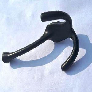 Crochets en fonte noire rustique antique Crochets muraux de ferme d'inspiration vintage avec finition unie Vieux et beau - Product Image 5