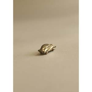 Colgante de Coche Vintage Chapado en Oro de 18K con Piedra Religiosa Natural, Regalo Religioso con Baño de Oro - Product Image 4