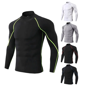 Camiseta de Compresión para Hombre, Manga Larga, Elástica, Capa Base, Gimnasio, Fitness, Secado Rápido, Logotipo Personalizado, Ropa Deportiva OEM, UPF50, Transpirable - Product Image 6