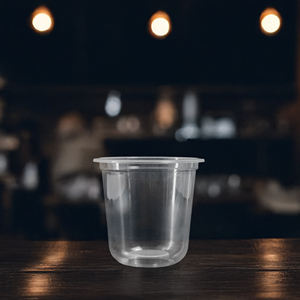 Quang Quan 95mm gobelets en plastique jetables 16oz/24oz boissons gobelets à paroi unique pour jus café thé - Product Image 1