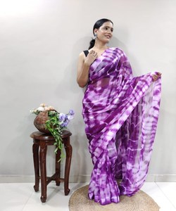 Sari Silk prêt à porter vêtements de mariage de fête indiens en prix de gros broderie traditionnelle travail banarasi khadi - Product Image 4