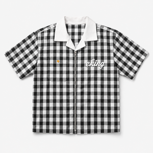 <span class=keywords><strong>Camicia</strong></span> Classica <span class=keywords><strong>a</strong></span> <span class=keywords><strong>Righe</strong></span> <span class=keywords><strong>Rosse</strong></span> e Bianche Personalizzata per <span class=keywords><strong>Uomo</strong></span>, Cerniera in Metallo OEM, Logo Ricamato, <span class=keywords><strong>Camicia</strong></span> da Lavoro con Tasca - Product Image 3