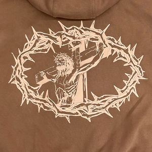 Sweat à capuche en molleton de coton en gros, fermeture éclair bon marché, logo brodé personnalisé, motif uni, sweat à capuche pour homme, 100% sweat à capuche de haute qualité - Product Image 6