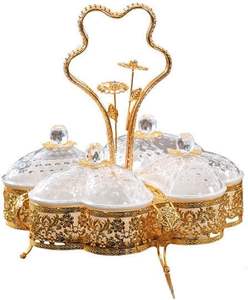 Plateau de service en aluminium pour l'hôtellerie, durable, passe au lave-vaisselle, pour l'affichage sur comptoir, l'organisation de collations, de friandises et de desserts pour les fêtes - Product Image 3