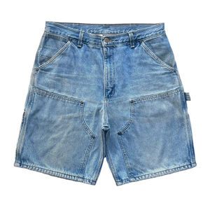 Pantalones Cortos Cargo Vaqueros de Verano para Hombre, Estilo Vintage, Transpirables, con Lavado Desgastado, Bordados, Estilo Carpenter - Product Image 1