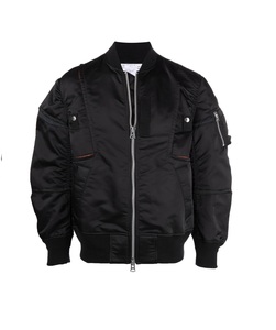 Blouson Bomber en Satin Personnalisé pour Homme avec Logo Frontal Style Urbain Hiver - Vente en Gros 2025 - Product Image 1