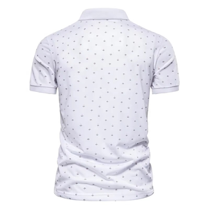 Camiseta de golf Premium para hombre, 100% algodón tejido, patrón sólido, logotipos bordados personalizados de talla grande para Polos - Product Image 3