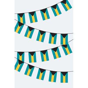 Rectangular Bahamas Party <b>Banners</b> Fanion Garland - Product Image 1