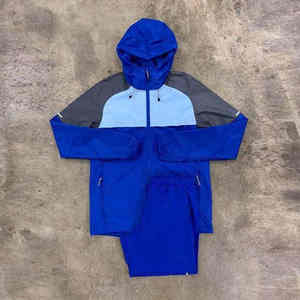 เซ็ตกางเกงขาสั้นกันลมและซิปสำหรับผู้ชายชุดกางเกงขาสั้นกันลม2ชิ้นแบบสั้นทำจากไนลอน - Product Image 3