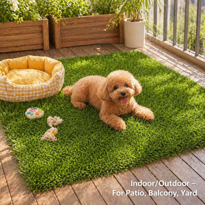 Tapis en gazon artificiel doux et adapté aux animaux domestiques avec support tissé pour la maison, le jardin et la cour - Product Image 6