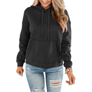 Sudadera con capucha de algodón ligero a la moda para mujer, corte holgado, estilo con cremallera, ropa de calle de manga larga, logotipo personalizado, suministro de fábrica - Product Image 4