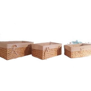 Sac de paille en rotin tissé à la main de source naturelle marron clair motif de fleurs haute qualité Vietnam décoration de la maison cadeau - Product Image 2