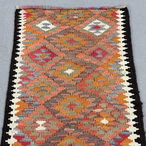 2.5x9.3 ft Rug, <b>Runner</b> Vintage Rug, <b>Red</b> Kilim Persian Rug - Product Image 5