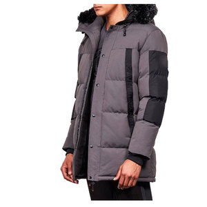 Parkas d'automne pour hommes de haute qualité et tendance, vestes en toile personnalisables à col montant avec logo frontal pour une chaleur et un design élégants - Product Image 5