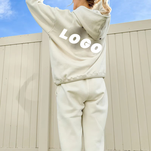 Chándal Informal de Felpa Francesa Sólida de Invierno para Mujer, Corte Regular, Personalizado OEM para Fabricantes - Product Image 6