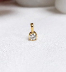 ของขวัญที่ดีที่สุดสำหรับผู้หญิง0.10 CT รอบห้องปฏิบัติการตัดเพชรชุดฝาทอง14K สีเหลืองสำหรับสวมใส่ในชีวิตประจำวัน - Product Image 5