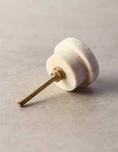 Bouton de porte rond en os avec armoire en laiton - Product Image 3