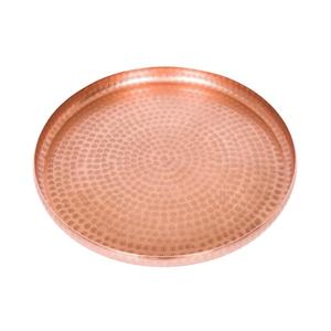 Plateau rond en cuivre martelé, qualité supérieure, plateau de designer, taille personnalisée, vente en gros, nouveau plateau de service en cuivre - Product Image 1